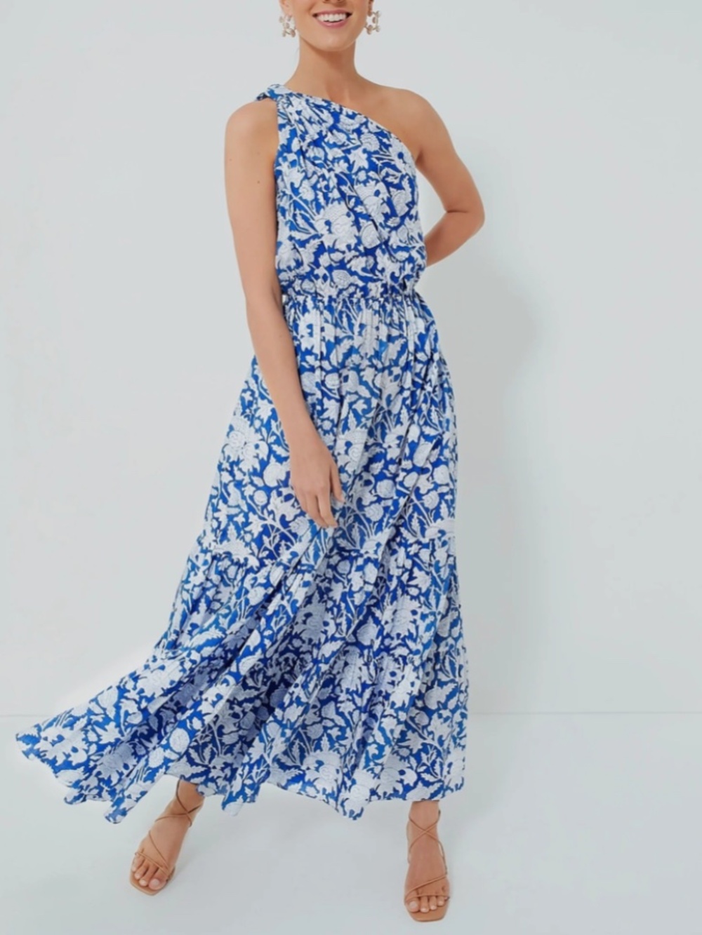 Charina Sarte One-Shoulder Maxi Dress